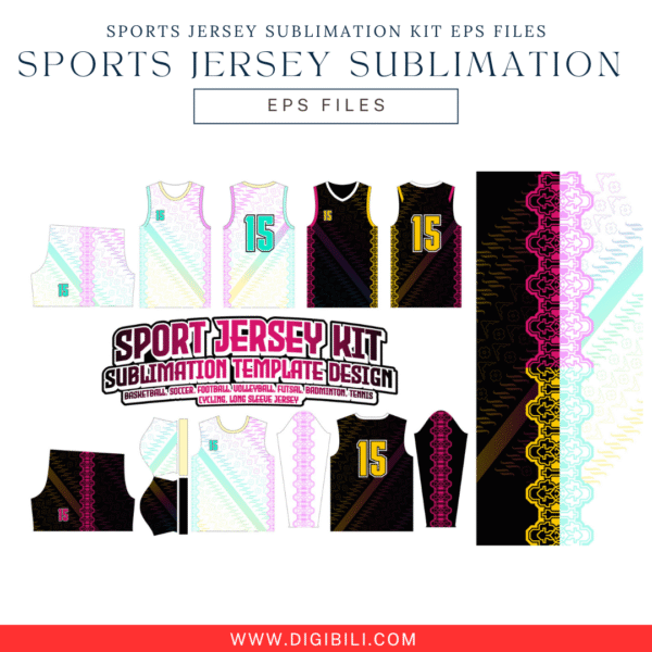 SPORTS JERSEY SUBLIMATION KIT 17 DESIGNS EPS FILES - Image 4
