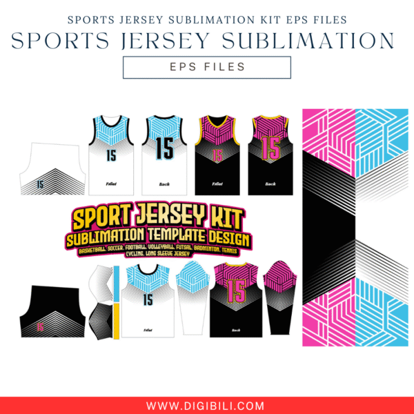 SPORTS JERSEY SUBLIMATION KIT 17 DESIGNS EPS FILES - Image 5