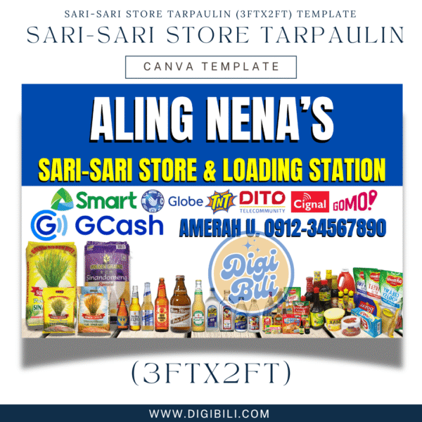 SARI-SARI STORE TARPAULIN (3ftx2ft) TEMPLATE - Image 3