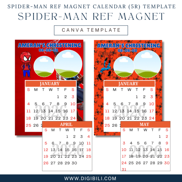 SPIDER-MAN REF MAGNET 2026 CALENDAR (5R) TEMPLATE - Image 2