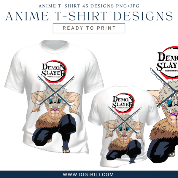 ANIME T-SHIRT 45 DESIGNS PNG+JPG W/MOCKUP - Image 24