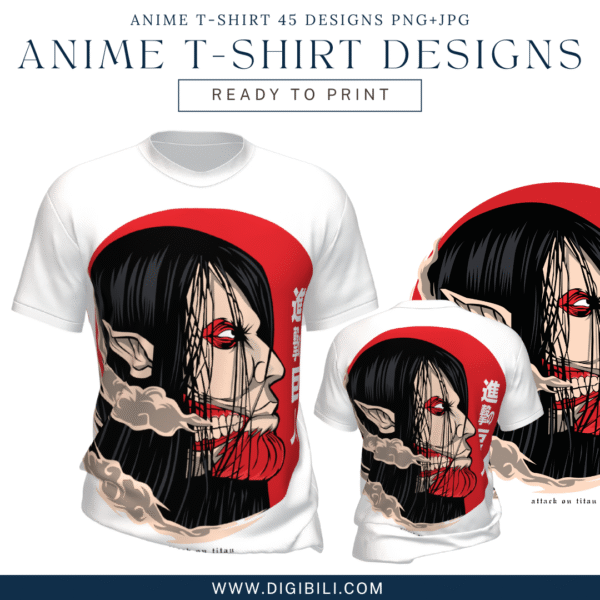 ANIME T-SHIRT 45 DESIGNS PNG+JPG W/MOCKUP - Image 30