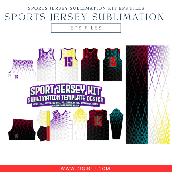 SPORTS JERSEY SUBLIMATION KIT 17 DESIGNS EPS FILES - Image 14