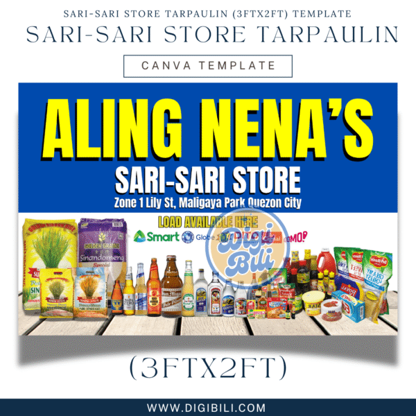 SARI-SARI STORE TARPAULIN (3ftx2ft) TEMPLATE - Image 2