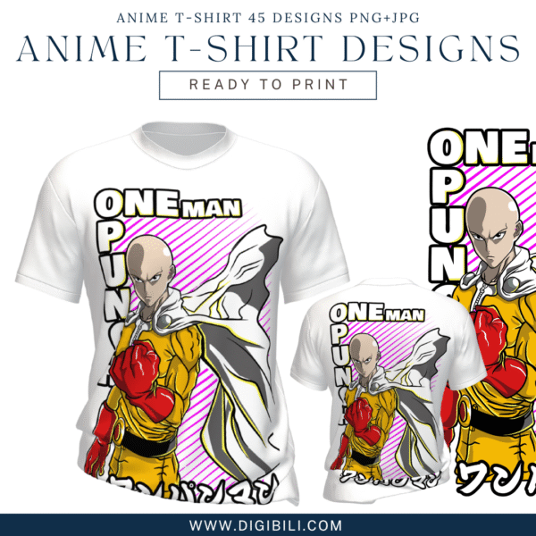 ANIME T-SHIRT 45 DESIGNS PNG+JPG W/MOCKUP - Image 29