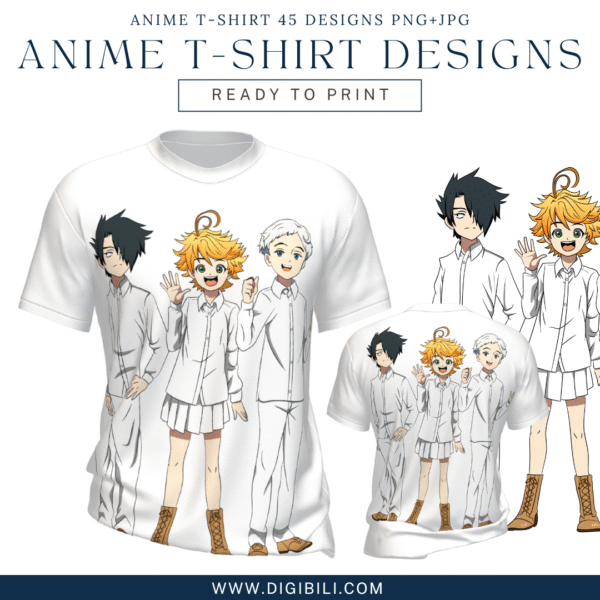 ANIME T-SHIRT 45 DESIGNS PNG+JPG W/MOCKUP - Image 31