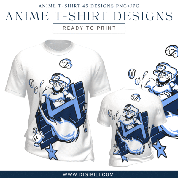 ANIME T-SHIRT 45 DESIGNS PNG+JPG W/MOCKUP - Image 34