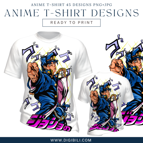 ANIME T-SHIRT 45 DESIGNS PNG+JPG W/MOCKUP - Image 36
