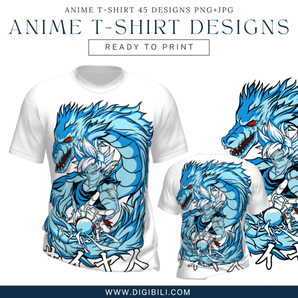 ANIME T-SHIRT 45 DESIGNS PNG+JPG W/MOCKUP - Image 37