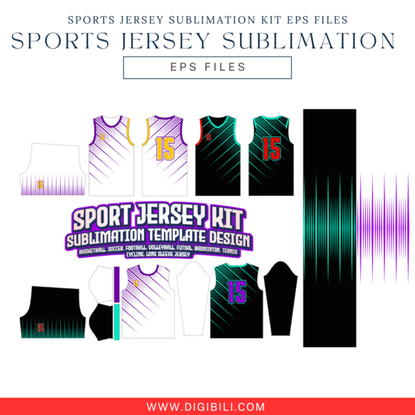 SPORTS JERSEY SUBLIMATION KIT 17 DESIGNS EPS FILES - Image 13