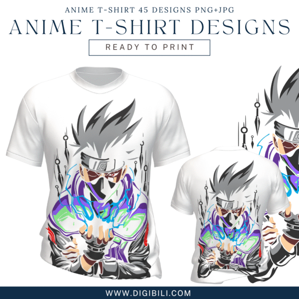 ANIME T-SHIRT 45 DESIGNS PNG+JPG W/MOCKUP - Image 4