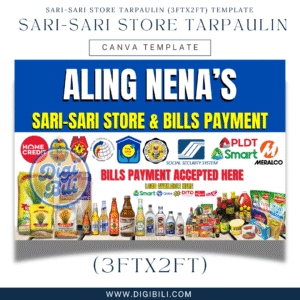 SARI-SARI STORE TARPAULIN (3ftx2ft) TEMPLATE