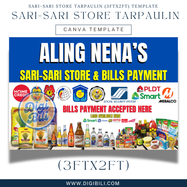 SARI-SARI STORE TARPAULIN (3ftx2ft) TEMPLATE