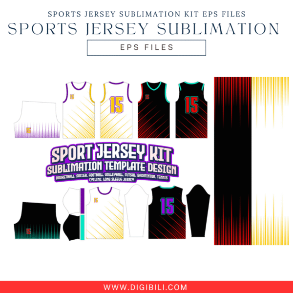SPORTS JERSEY SUBLIMATION KIT 17 DESIGNS EPS FILES - Image 12