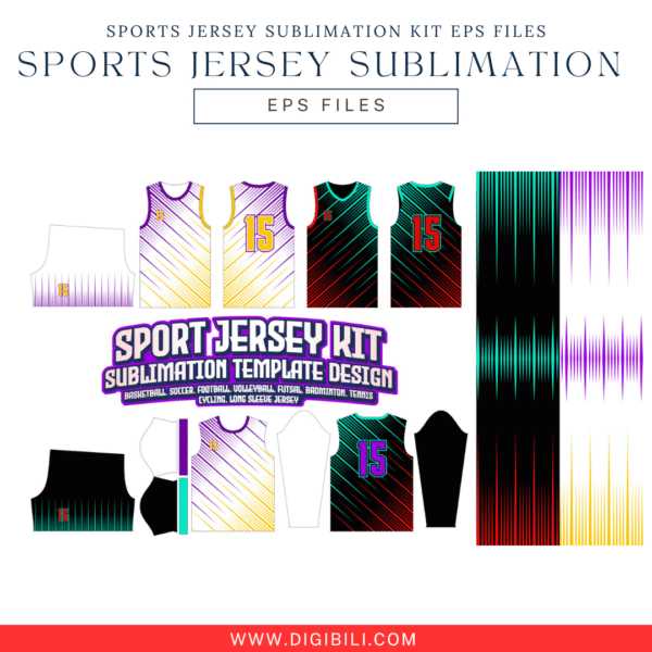 SPORTS JERSEY SUBLIMATION KIT 17 DESIGNS EPS FILES - Image 7