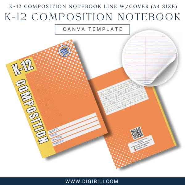 K-12 COMPOSITION NOTEBOOK LINE WITH 10-COLORED COVER (A4 SIZE) TEMPLATE - Image 6