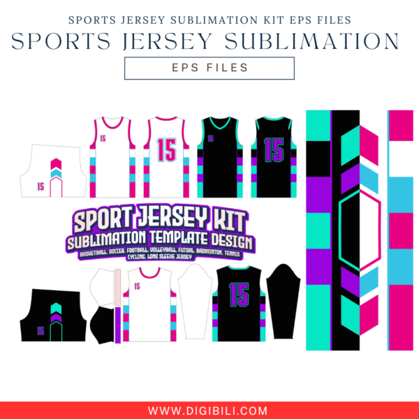SPORTS JERSEY SUBLIMATION KIT 17 DESIGNS EPS FILES - Image 8