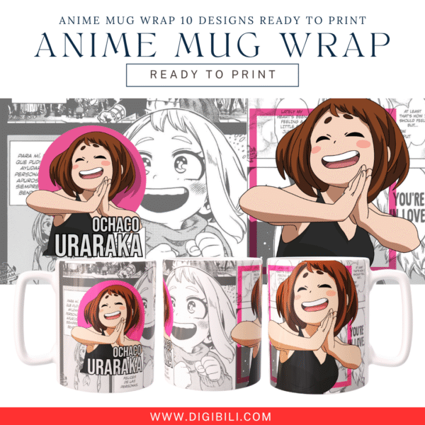 ANIME MUG WRAP 10 DESIGNS W/MOCKUP READY TO PRINT - Image 4