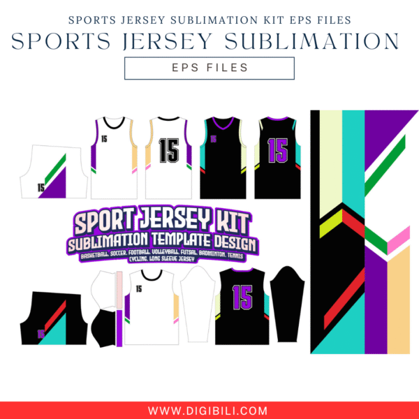 SPORTS JERSEY SUBLIMATION KIT 17 DESIGNS EPS FILES - Image 9