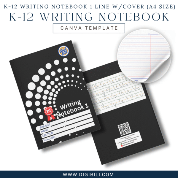 K-12 WRITING NOTEBOOK 1 LINE WITH 10-COLORED COVER (A4 SIZE) TEMPLATE - Image 9