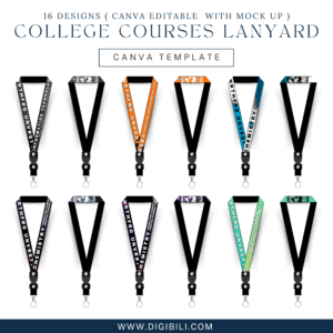 COLLEGE COURSES LANYARD TEMPLATES