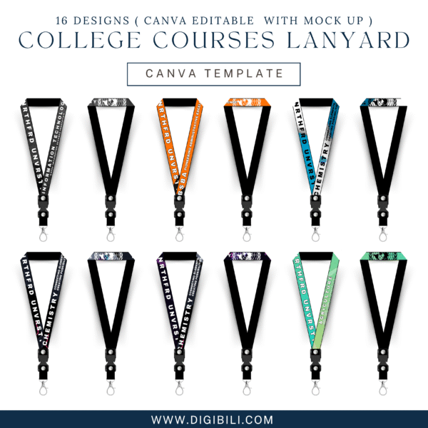 COLLEGE COURSES LANYARD TEMPLATES