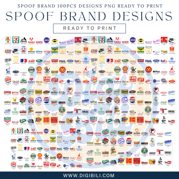 SPOOF BRAND 100PCS DESIGNS PNG READY TO PRINT