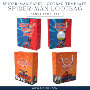 SPIDER-MAN PAPER LOOTBAG TEMPLATE