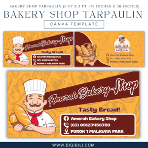 BAKERY SHOP TARPAULIN (6ftx3ft 72 INCHES x 36 INCHES) TEMPLATE
