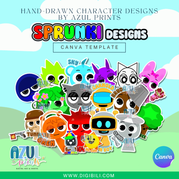 SPRUNKI Sticker Designs (Hand-Drawn)