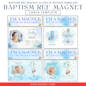 BAPTISM REF MAGNET (3.37X2.13 INCHES) TEMPLATE