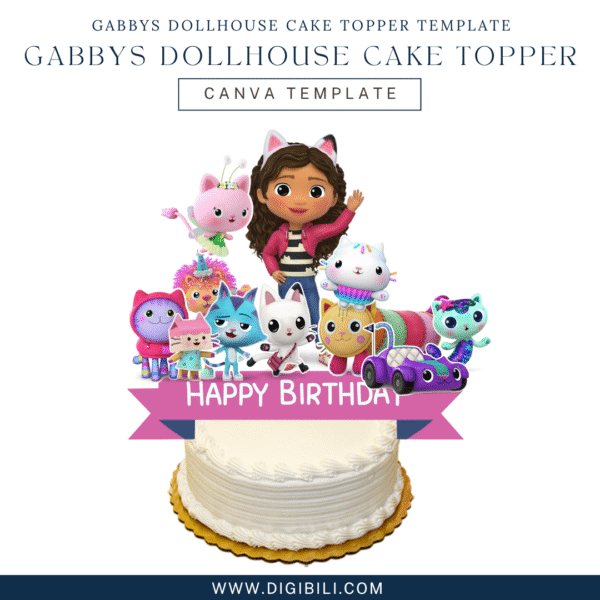 GABBY'S DOLLHOUSE CAKE TOPPER TEMPLATE - Image 2