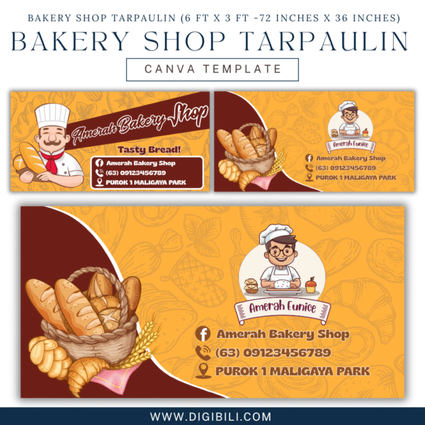BAKERY SHOP TARPAULIN (6ftx3ft 72 INCHES x 36 INCHES) TEMPLATE - Image 3
