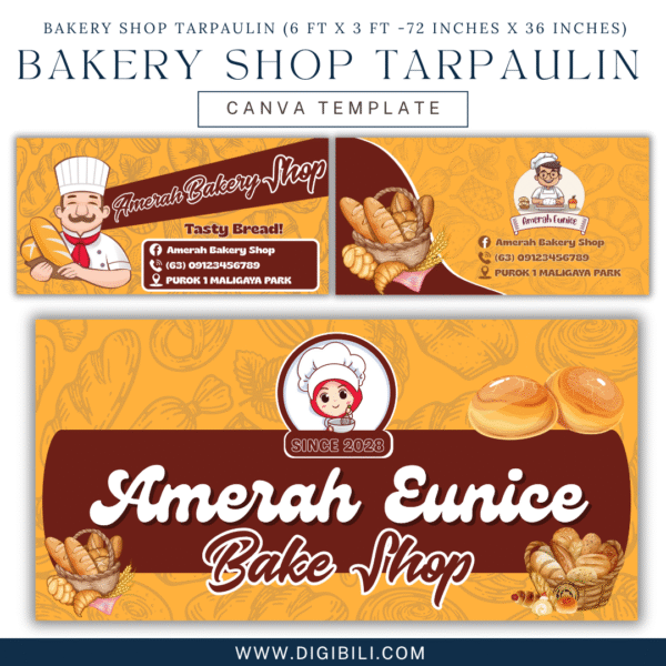 BAKERY SHOP TARPAULIN (6ftx3ft 72 INCHES x 36 INCHES) TEMPLATE - Image 4