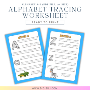 ALPHABET TRACING WORKSHEET - PDF FILE
