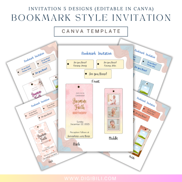 Bookmark Style Invitation