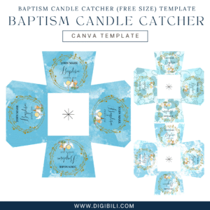 BAPTISM CANDLE CATCHER (FREE SIZE) TEMPLATE