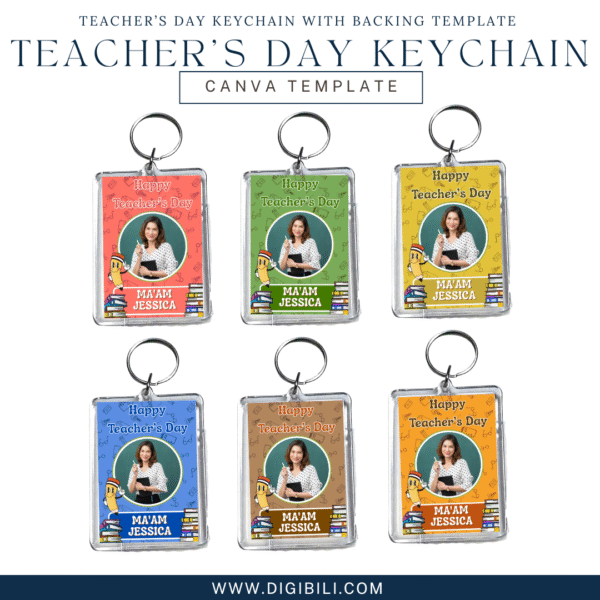 TEACHER'S DAY ACRYLIC KEYCHAIN (3.5x5cm) 10 DESIGNS WITH BACKING TEMPLATE