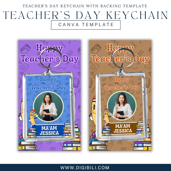 TEACHER'S DAY ACRYLIC KEYCHAIN (3.5x5cm) 10 DESIGNS WITH BACKING TEMPLATE - Image 2