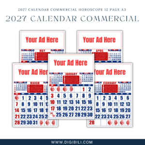 2027 CALENDAR COMMERCIAL HOROSCOPE 12 PAGE A3