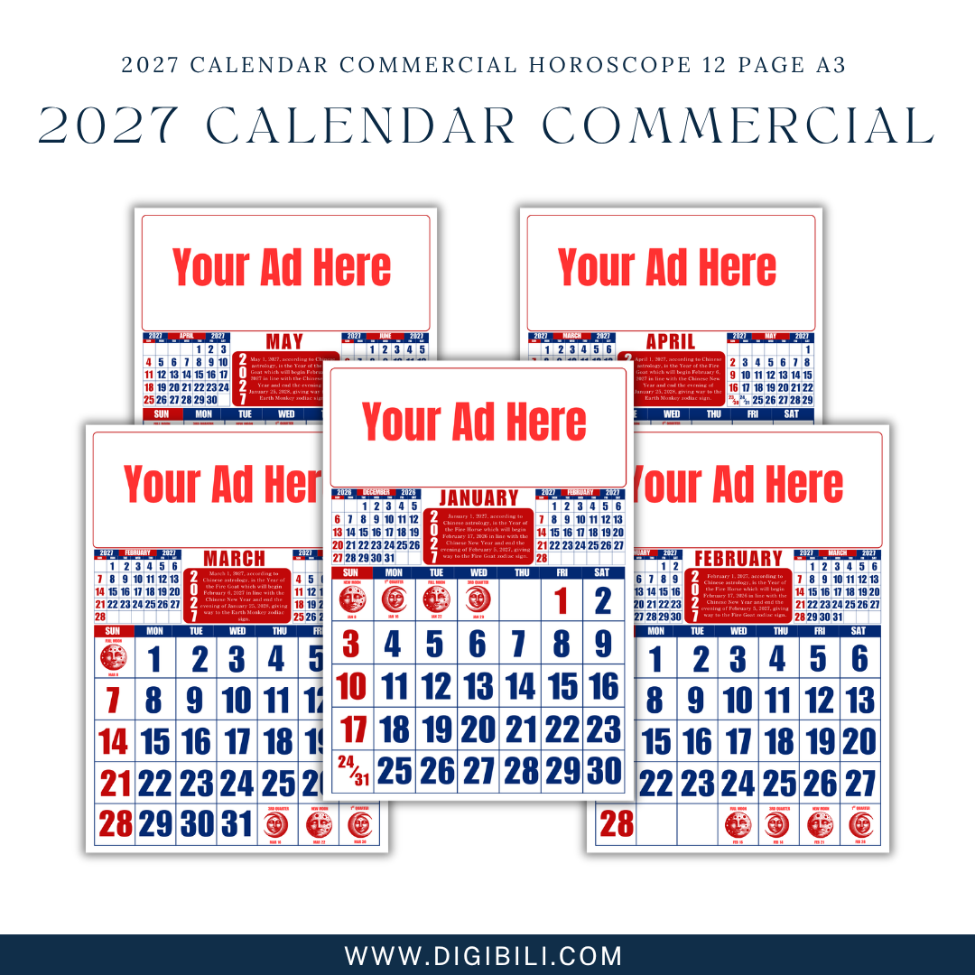 2027 CALENDAR COMMERCIAL HOROSCOPE 12 PAGE A3