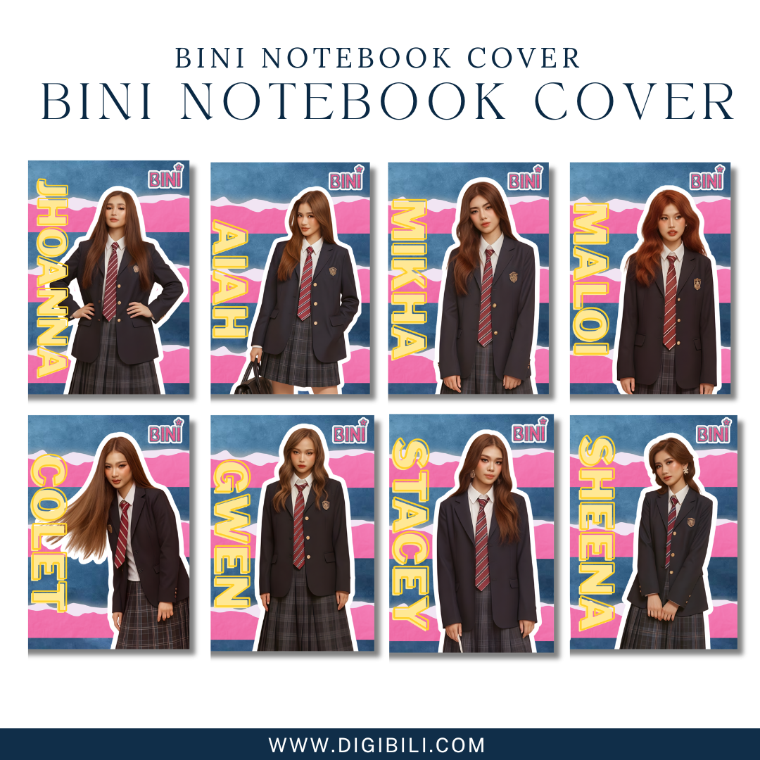 BINI NOTEBOOK COVER TEMPLATE