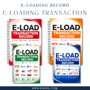 E-LOADING TRANSACTION RECORD COVER W/LINE (A4, A5) | PNG READY TO PRINT