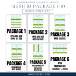 RUSH ID PACKAGE 1-10 A4 SIZE | CANVA TEMPLATE