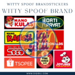 WITTY SPOOF BRAND STICKERS PNG | READY TO PRINT