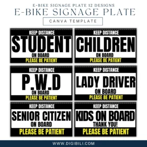 E-BIKE SIGNAGE PLATE | CANVA TEMPLATE