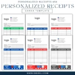 PERSONALIZED RECEIPT 12 DESIGNS (4X6INCHES) | CANVA TEMPLATE