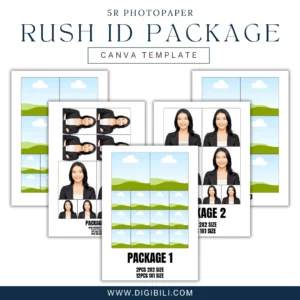 5R PHOTOPAPER RUSH ID PACKAGE | CANVA TEMPLATE