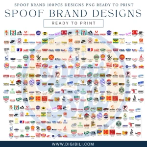 SPOOF BRAND 100PCS DESIGNS | PNG READY TO PRINT