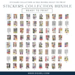 STICKERS COLLECTION A4 SIZE BUNDLE READY TO PRINT